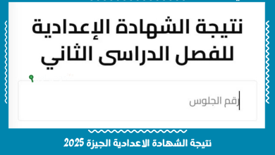 نتيجة الشهادة الاعدادية الجيزة 2025