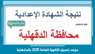 موعد تنسيق الثانوية العامة 2025 بالدقهلية