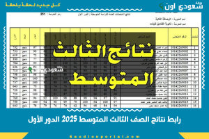 رابط نتائج الصف الثالث المتوسط 2025 الدور الأول