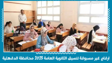 ارقام غير مسبوقة تنسيق الثانوية العامة 2025 محافظة الدقهلية