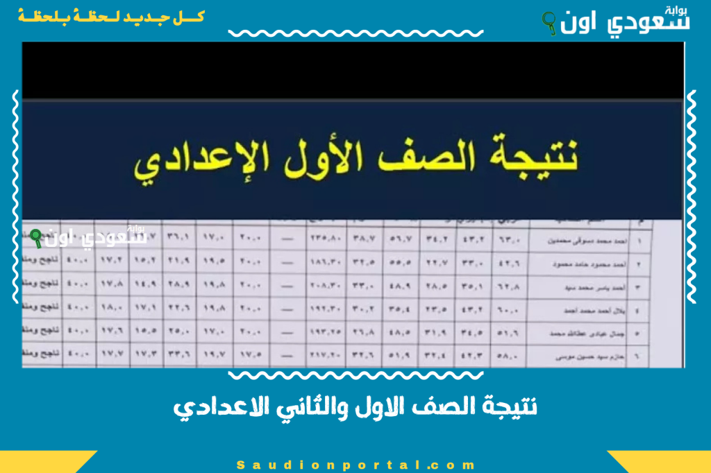 نتيجة الصف الاول والثاني الاعدادي 2025 اعلان النتائج الرسمية وطرق الاستعلام الالكتروني للطلاب