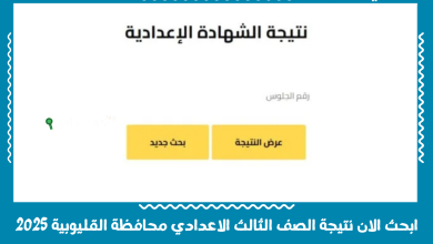 ابحث الان نتيجة الصف الثالث الاعدادي محافظة القليوبية 2025