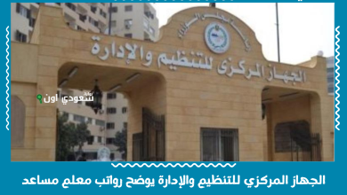 الجهاز المركزي للتنظيم والإدارة يوضح رواتب معلم مساعد