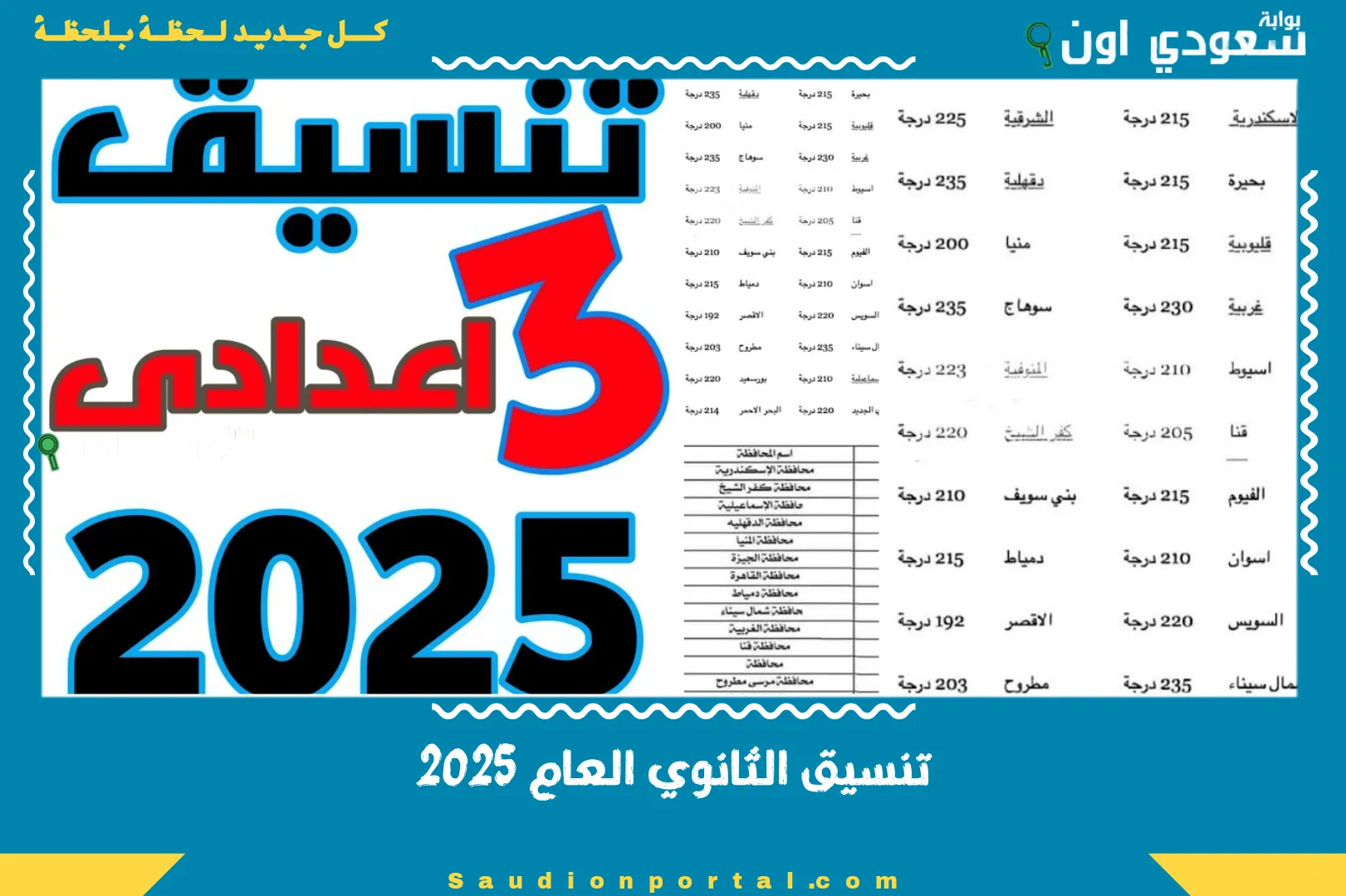 تنسيق الثانوي العام 2025