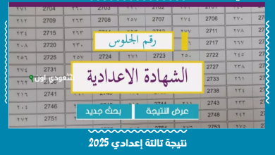 نتيجة تالتة إعدادي 2025