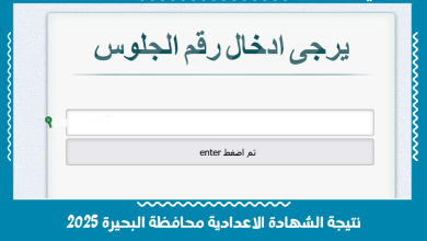 نتيجة الشهادة الاعدادية محافظة البحيرة 2025