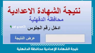 نتيجة الشهادة الإعدادية محافظة الدقهلية