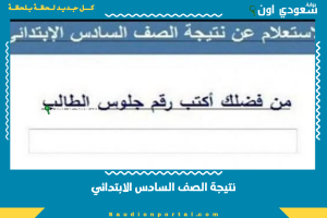 نتيجة الصف السادس الابتدائي