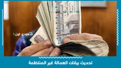 تحديث بيانات العمالة غير المنتظمة