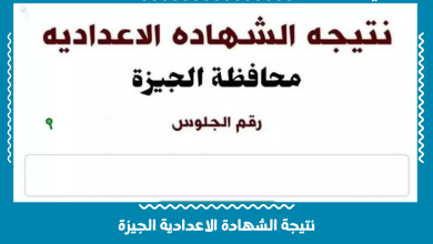 نتيجة الشهادة الاعدادية الجيزة