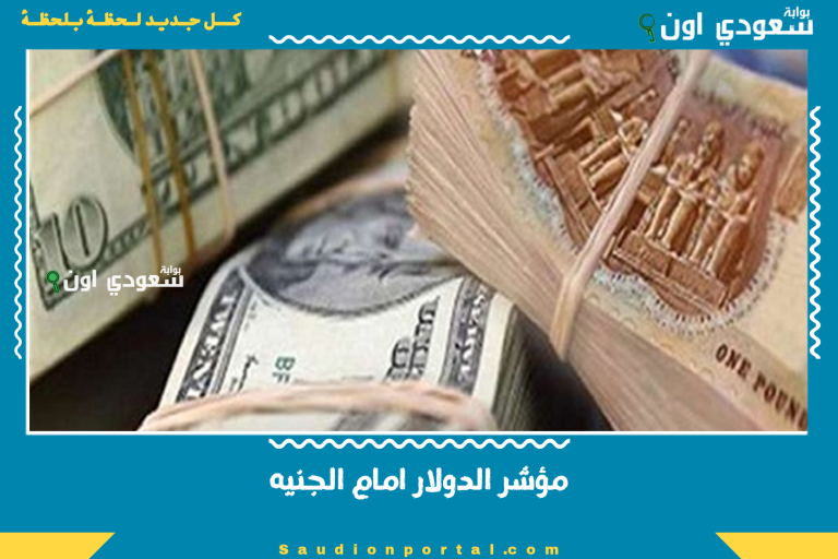 مؤشر الدولار امام الجنيه