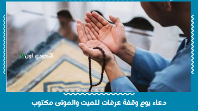 دعاء يوم وقفة عرفات للميت والموتى مكتوب