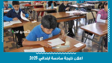 اعلان نتيجة سادسة ابتدائي 2025