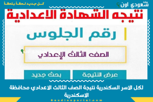 لكل الاسر السكندرية نتيجة الصف الثالث الاعدادي محافظة الاسكندرية