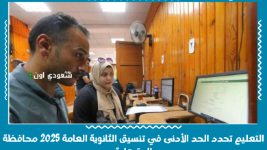 التعليم تحدد الحد الأدنى في تنسيق الثانوية العامة 2025 محافظة الدقهلية