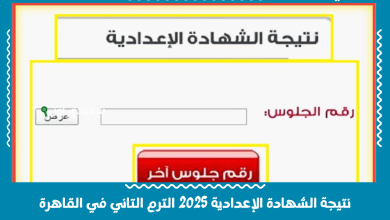 نتيجة الشهادة الإعدادية 2025 الترم التاني في القاهرة