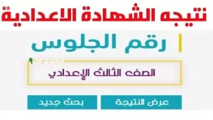 ظهور نتيجة الصف الثالث الإعدادي محافظة الأقصر برقم الجلوس 2025