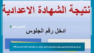 في البحيرة والشرقية والسويس والاسماعيلية وكفر الشيخ.. الإعلان عن نتائج الصف الثالث الاعدادي 2025