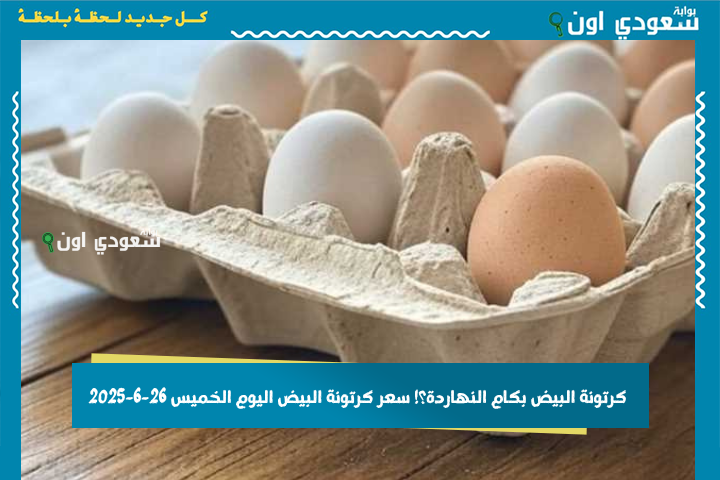 الاحمر والبلدي.. كرتونة البيض بكام النهاردة؟! سعر كرتونة البيض اليوم الخميس 26-6-2025