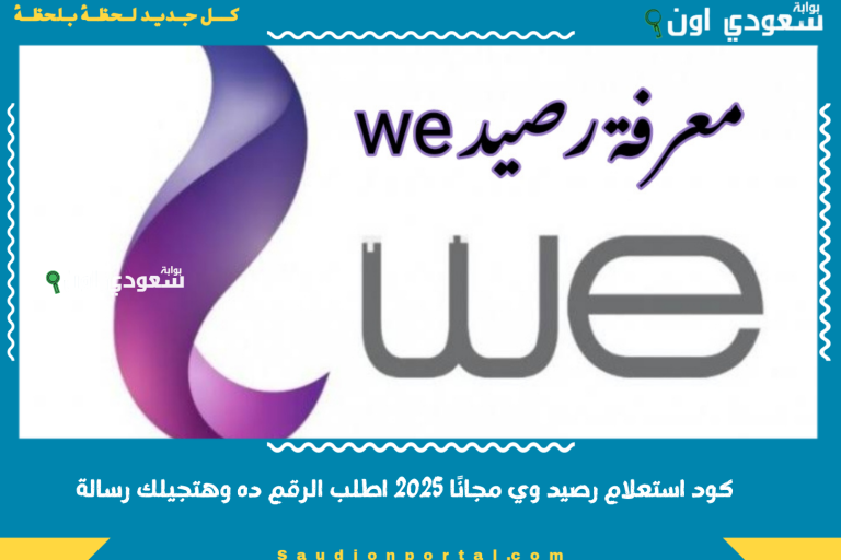 كود استعلام رصيد وي مجانًا 2025 اطلب الرقم ده وهتجيلك رسالة
