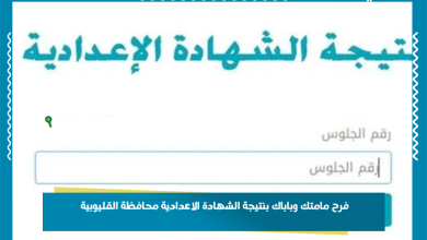 فرح مامتك وباباك بنتيجة الشهادة الاعدادية محافظة القليوبية
