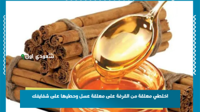 اخلطي معلقة من القرفة على معلقة عسل وحطيها على شفايفك