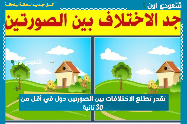 تقدر تطلع الاختلافات بين الصورتين دول في أقل من 30 ثانية؟! لازم يبقى نظرك 6/6