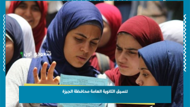 تنسيق الثانوية العامة محافظة الجيزة