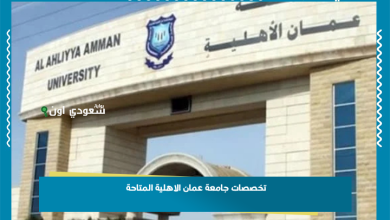 تخصصات جامعة عمان الاهلية المتاحة