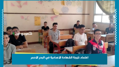 اعتماد نتيجة الشهادة الاعدادية في البحر الاحمر