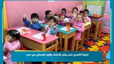 كيفية التقديم على رياض الأطفال والأول الابتدائي في مصر