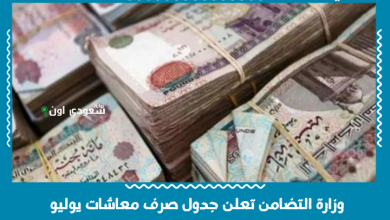 وزارة التضامن تعلن جدول صرف معاشات يوليو