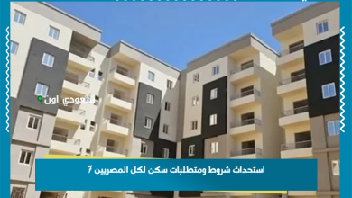 استحداث شروط ومتطلبات سكن لكل المصريين 7