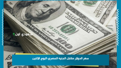 سعر الدولار مقابل الجنيه المصري اليوم الاثنين