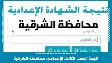 نتيجة الصف الثالث الإعدادي محافظة الشرقية