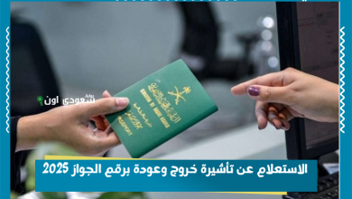 الاستعلام عن تأشيرة خروج وعودة برقم الجواز 2025