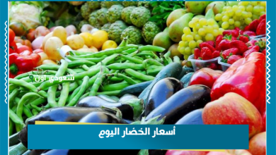 أسعار الخضار اليوم