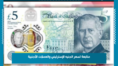 متابعة لسعر الجنيه الإسترليني والعملات الأجنبية