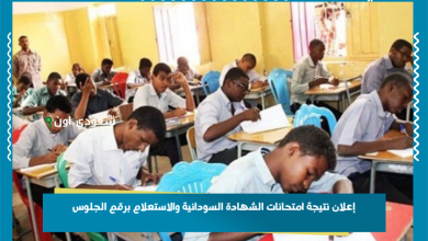 إعلان نتيجة امتحانات الشهادة السودانية والاستعلام برقم الجلوس