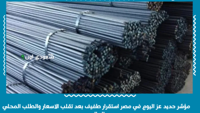 مؤشر حديد عز اليوم في مصر استقرار طفيف بعد تقلب الاسعار والطلب المحلي والعالمي