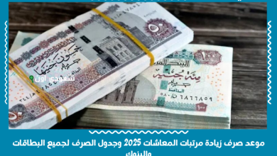 موعد صرف زيادة مرتبات المعاشات 2025 وجدول الصرف لجميع البطاقات والبنوك