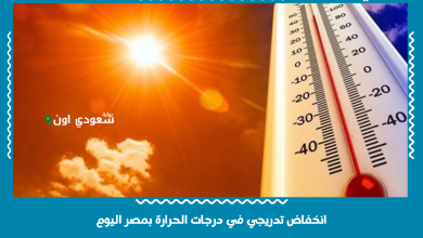 انخفاض تدريجي في درجات الحرارة بمصر اليوم