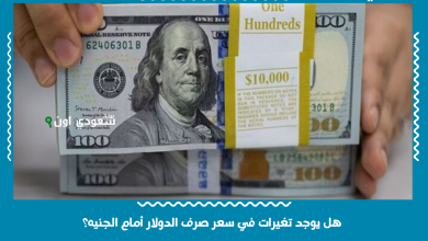 هل يوجد تغيرات في سعر صرف الدولار أمام الجنيه؟