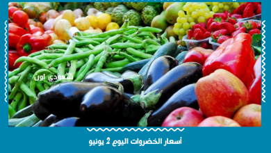 أسعار الخضروات اليوم 2 يونيو
