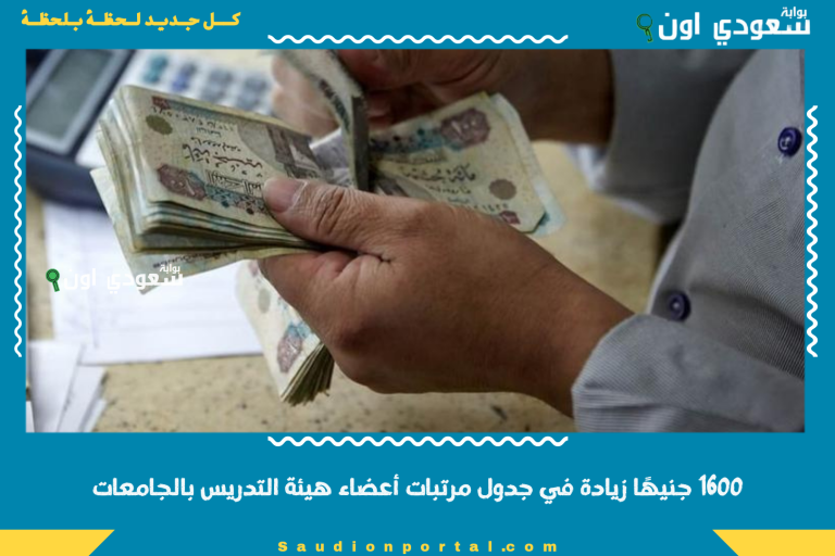 1600 جنيهًا زيادة في جدول مرتبات أعضاء هيئة التدريس بالجامعات