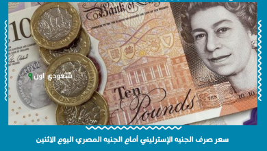سعر صرف الجنيه الإسترليني أمام الجنيه المصري اليوم الاثنين