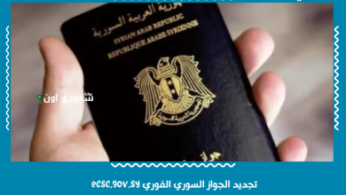 تجديد الجواز السوري الفوري ecsc.gov.sy