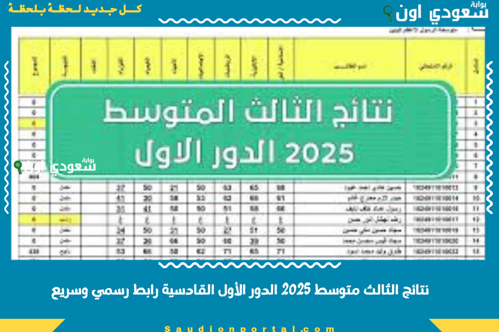 نتائج الثالث متوسط 2025 الدور الأول القادسية رابط رسمي وسريع