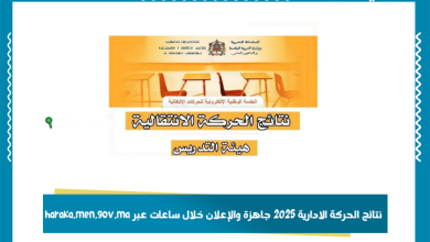 نتائج الحركة الادارية 2025 جاهزة والإعلان خلال ساعات عبر haraka.men.gov.ma