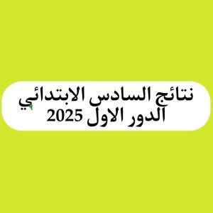 نتائج السادس الابتدائي 2025